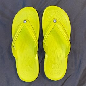 Crocs Neon Flip Flops Women’s size 10